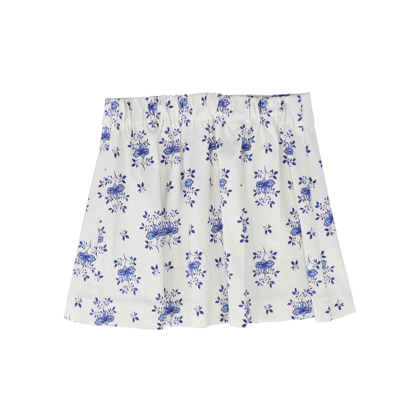 BIRINIT PETIT BLUE FLOWER PRINT FLARE SKIRT [FINAL SALE]