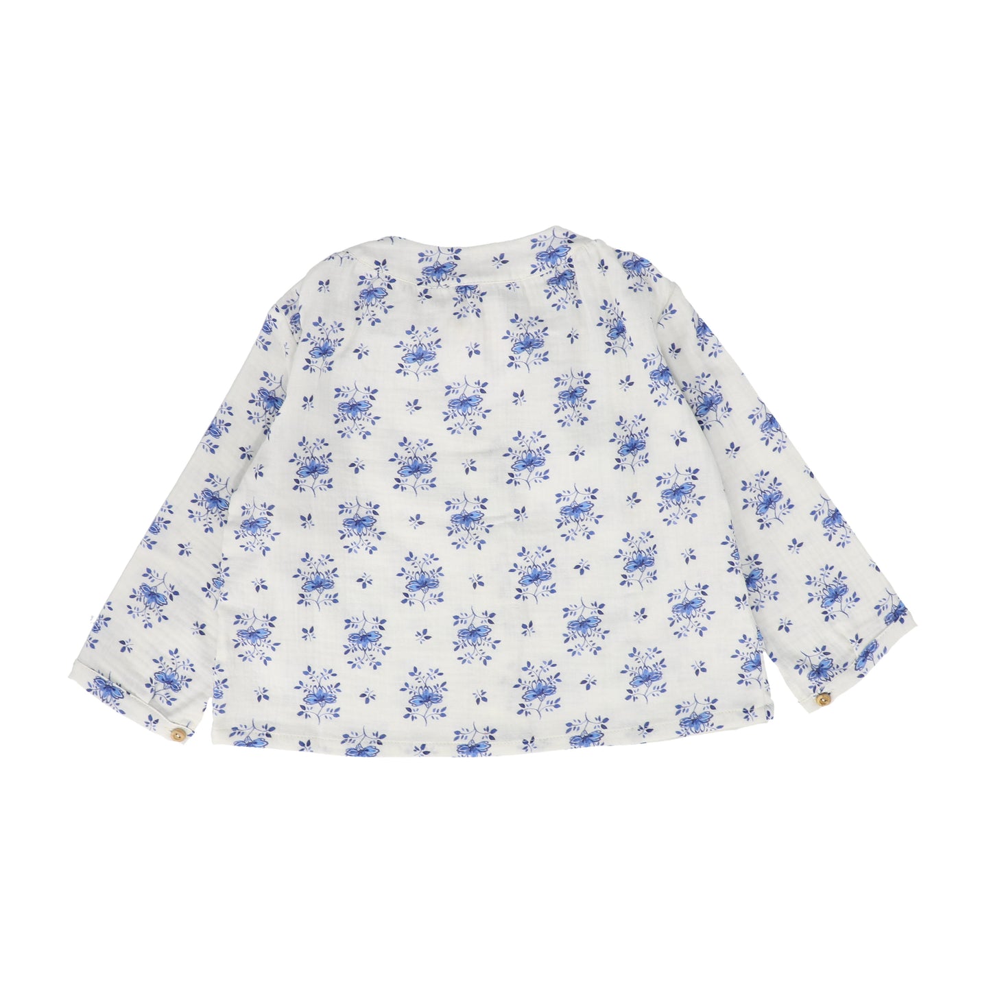 BIRINIT PETIT BLUE FLOWER PRINT BUTTON SHIRT [FINAL SALE]