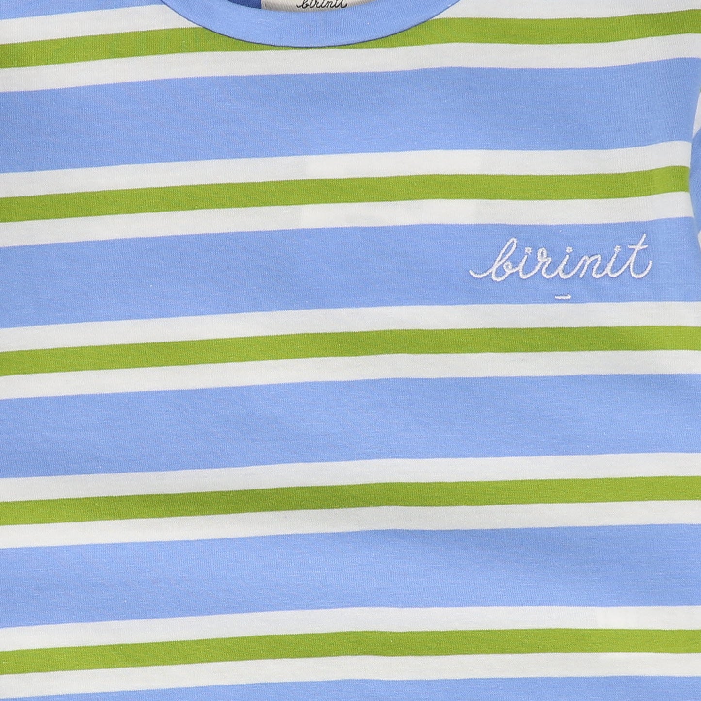 BIRINIT PETIT BLUE & GREEN STRIPED TEE [FINAL SALE]