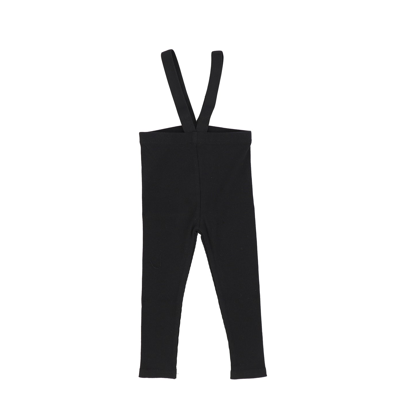 LIL LEGS BLACK RIBBED SUSPENDER LEGGING [FINAL SALE]