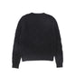 BACE COLLECTION BLACK CHECKED BUBBLE KNIT SWEATER
