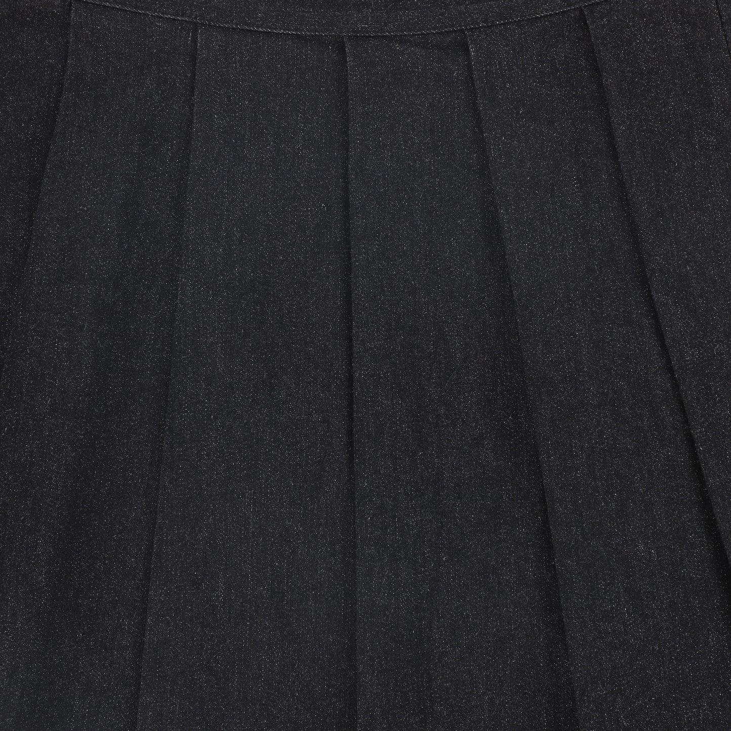 BACE COLLECTION BLACK DENIM FLAIR PLEAT SKIRT