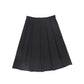 BACE COLLECTION BLACK DENIM FLAIR PLEAT SKIRT