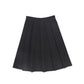 BACE COLLECTION BLACK DENIM FLAIR PLEAT SKIRT