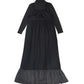 BACE COLLECTION BLACK VELOUR TOP SILK MAXI DRESS