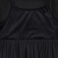 BACE COLLECTION BLACK VELOUR TOP SILK MAXI DRESS