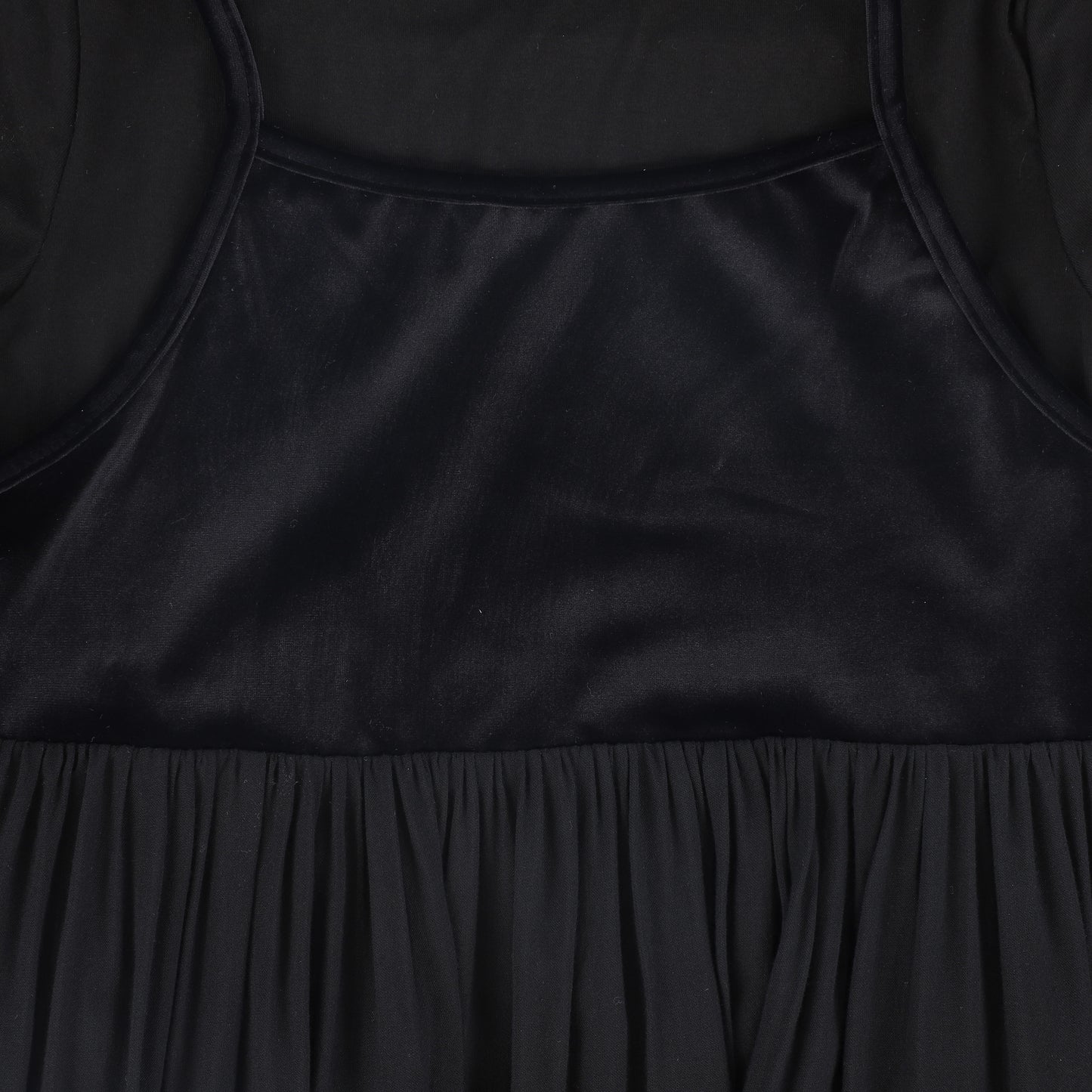 BACE COLLECTION BLACK VELOUR TOP SILK MAXI DRESS