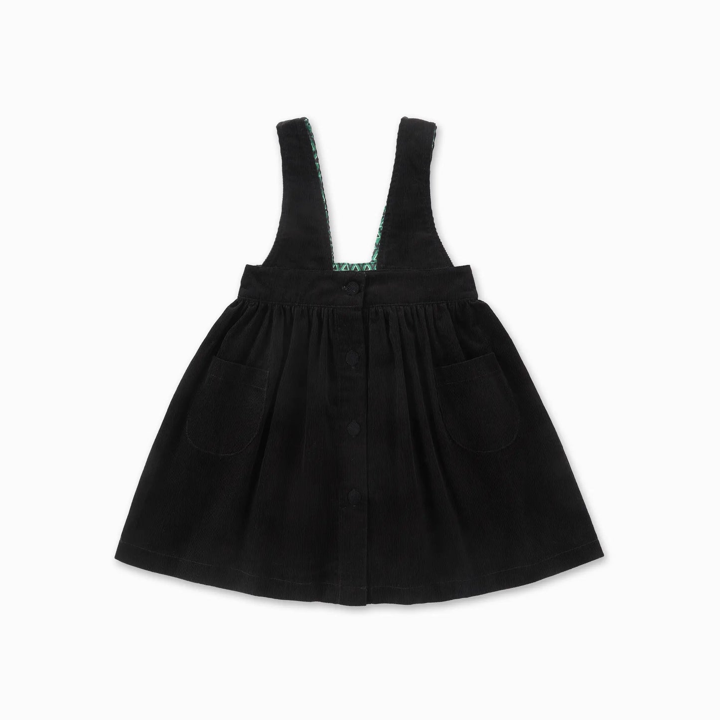 PUVU PIOR BLACK CORDUROY GEOMETRIC JUMPER