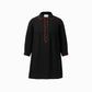 PUVU PIOR BLACK/RED PIPED TRIM DRESS