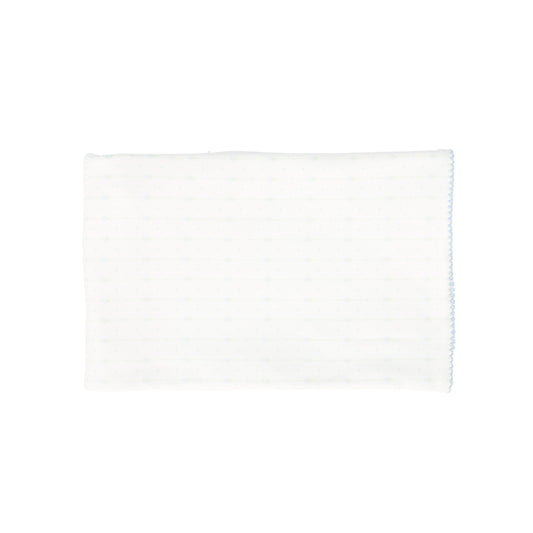 LAMOUR LOU BLUE STRIPE FLORAL BLANKET