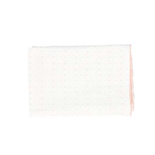 LAMOUR LOU PINK STRIPE FLORAL BLANKET