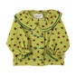 PIUPIUCHICK ECRU/GREEN FLORAL PETER PAN COLLAR BLOUSE