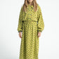 PIUPIUCHICK ECRU/GREEN FLORAL PETER PAN COLLAR BLOUSE