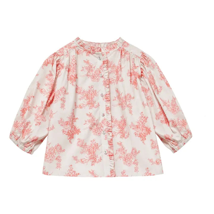 CERA UNA VOLTA PINK TOILE PRINT BLOUSE