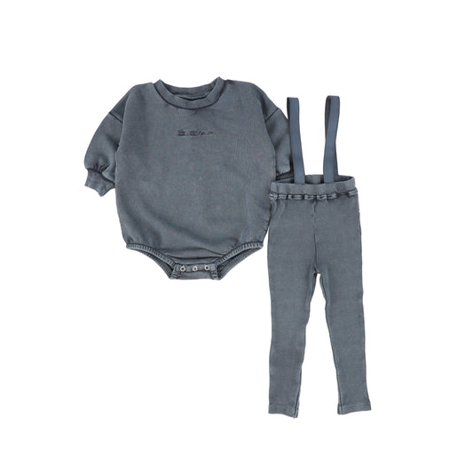 FARREN + ME BLUE WASH OVERALLS SET [FINAL SALE]