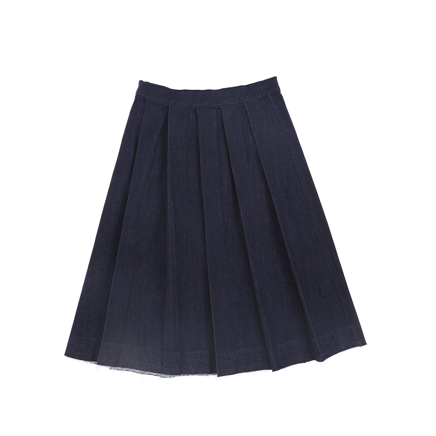 BACE COLLECTION BLUE DENIM FLAIR PLEAT SKIRT