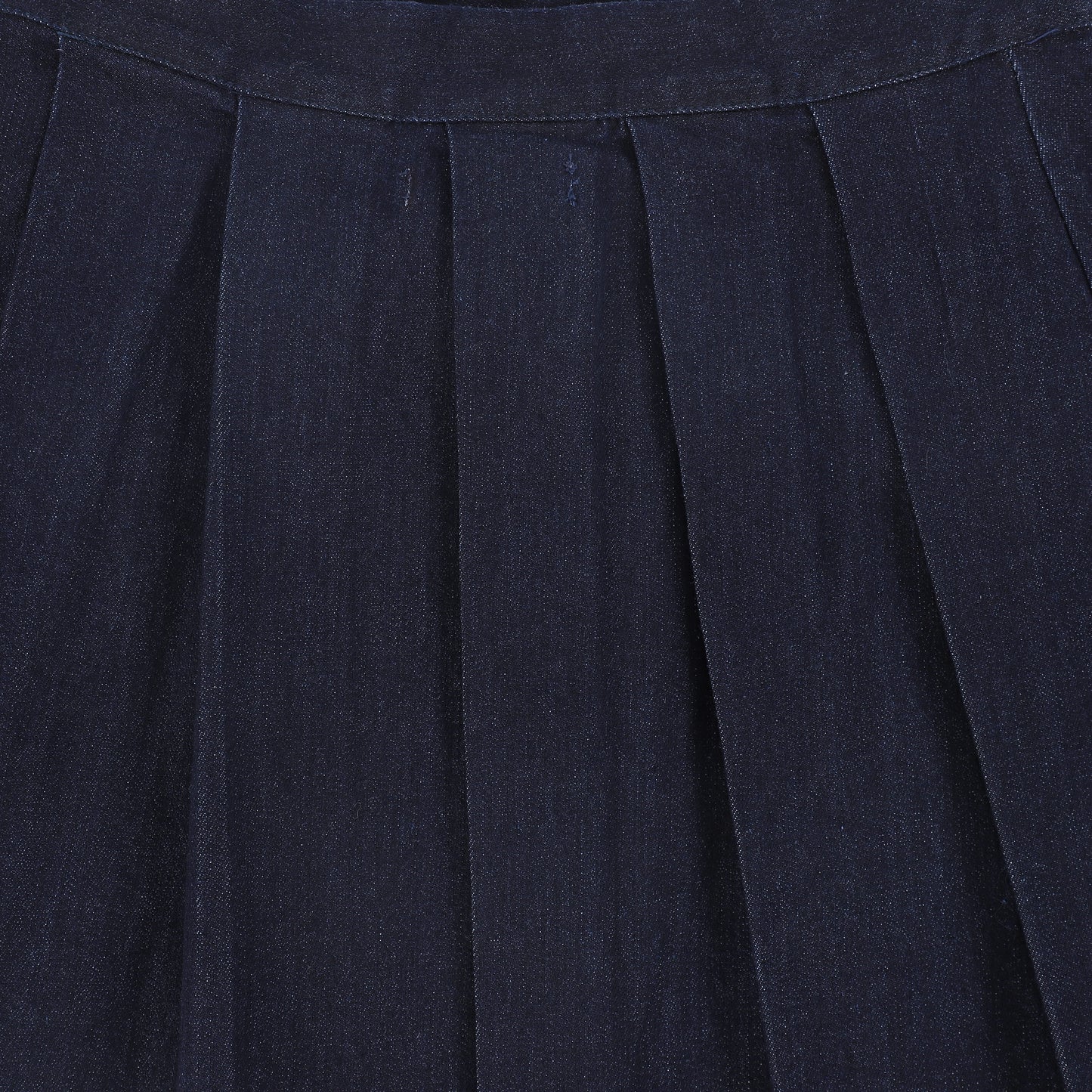 BACE COLLECTION BLUE DENIM FLAIR PLEAT SKIRT