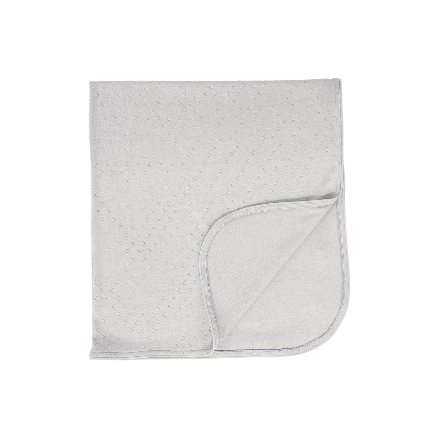 BEBE JOLEE CLOUDY BLUE POINTELLE PIPED BLANKET