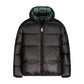 SCOTCH BONNET BLACK/GREEN PUFFER COAT