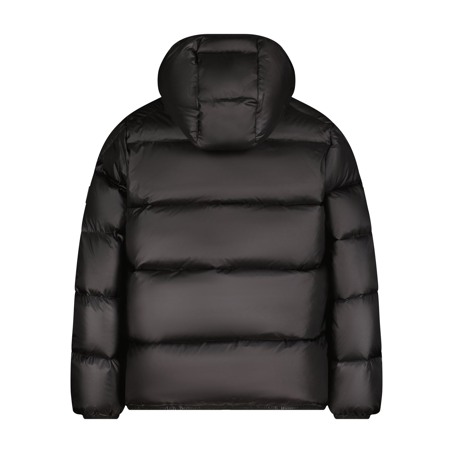 SCOTCH BONNET BLACK/GREEN PUFFER COAT