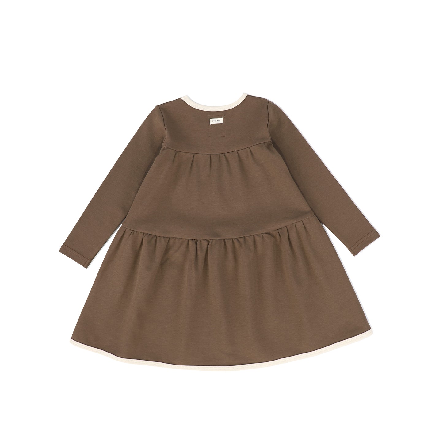 PLEASE MOM BROWN CHERRY PATCH DRESS [FINAL SALE]