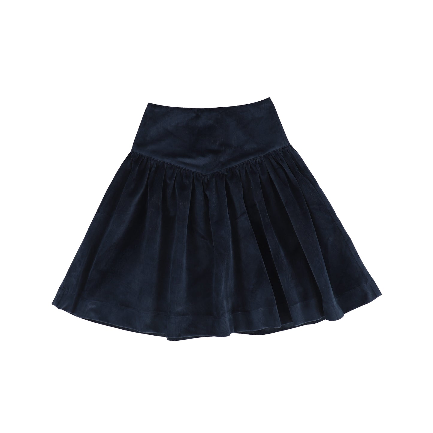 BELATI NAVY VELOUR CORDUROY SKIRT [FINAL SALE]