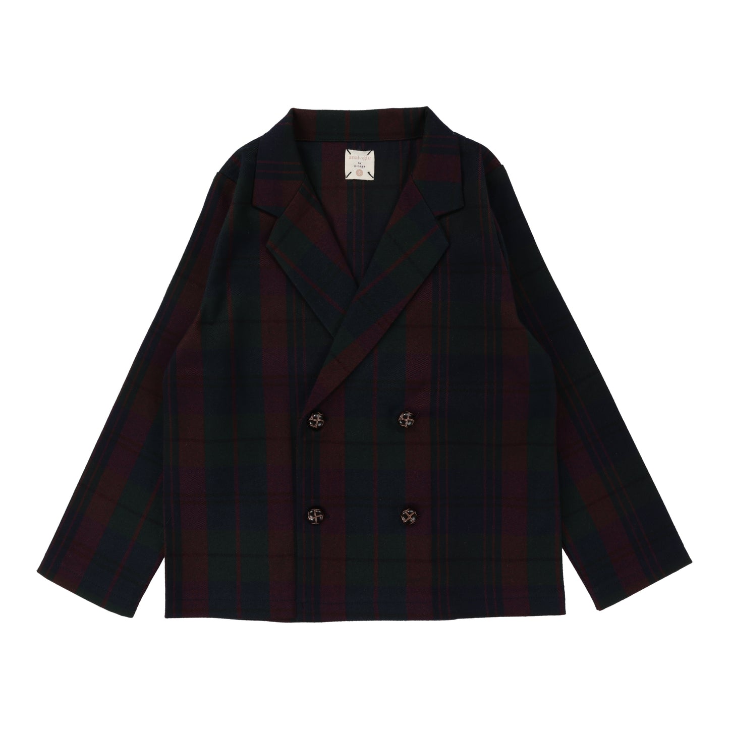 ANALOGIE NAVY/BURGUNDY PLAID BLAZER [FINAL SALE]