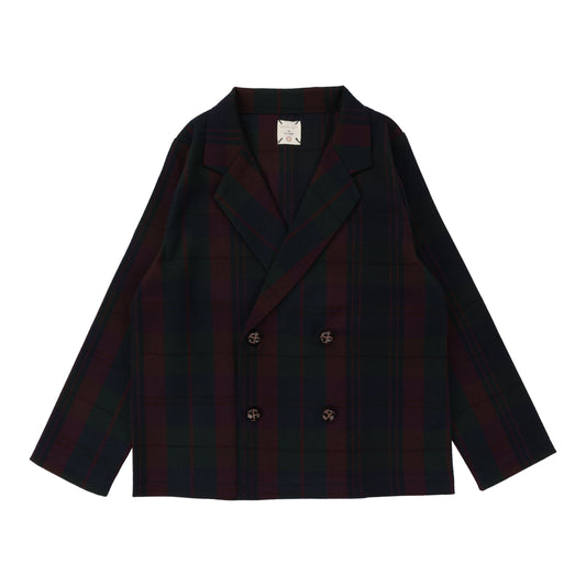 ANALOGIE NAVY/BURGUNDY PLAID BLAZER [FINAL SALE]