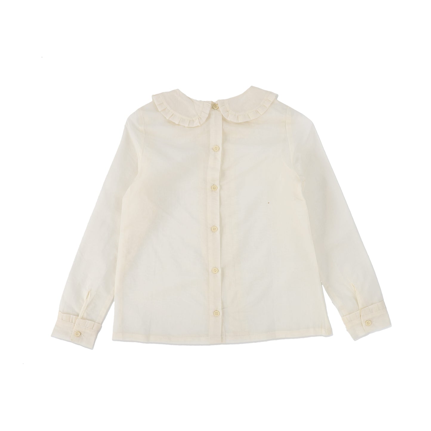 BAMBOO IVORY ORGANZA COLLARED BLOUSE
