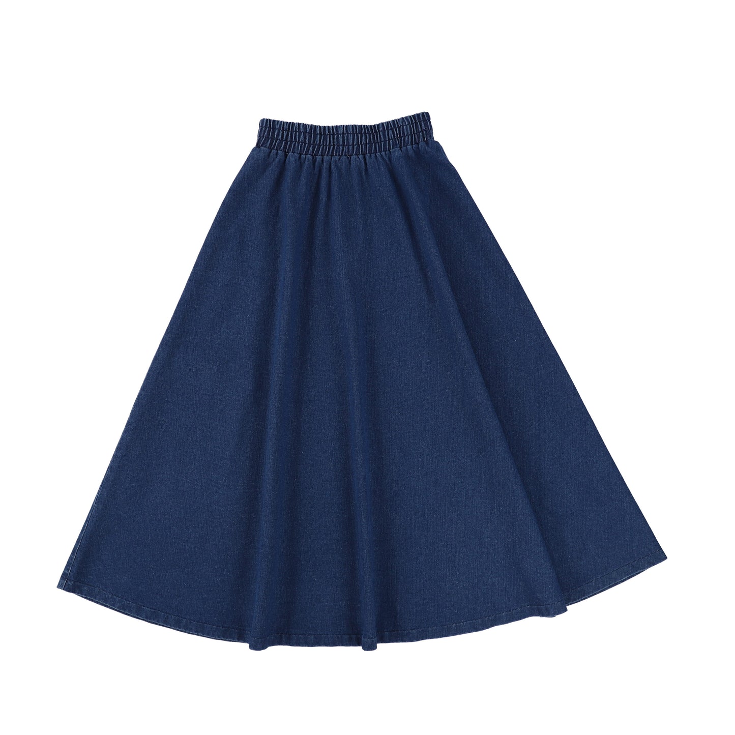 BAMBOO DARK DENIM WAISTED MAXI SKIRT [FINAL SALE]