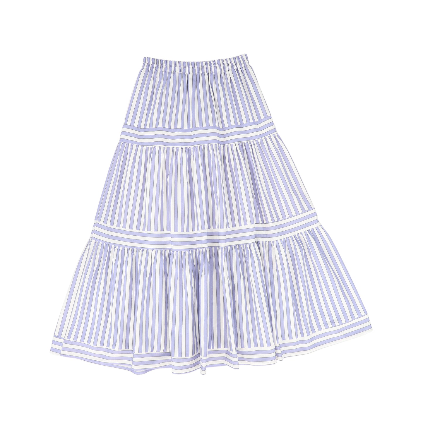 BAMBOO WHITE/BLUE STRIPE MAXI SKIRT