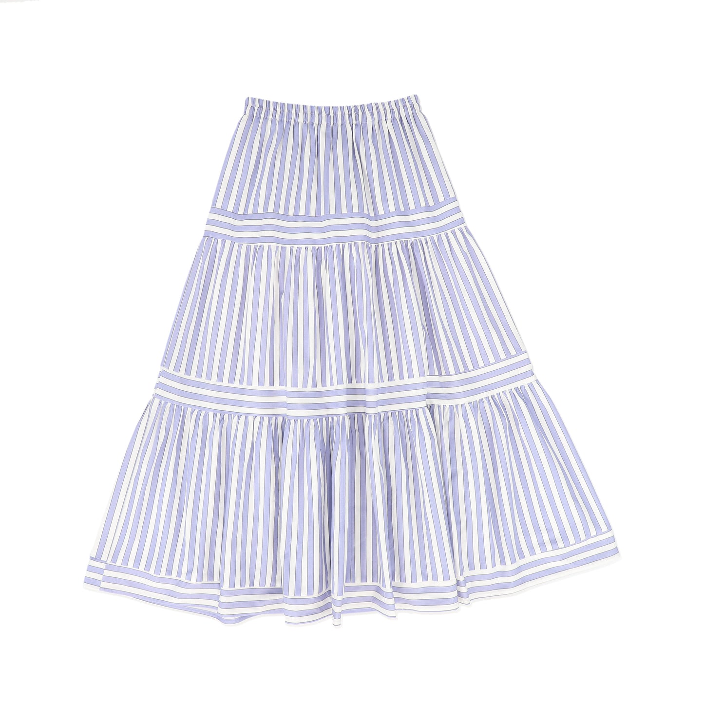 BAMBOO WHITE/BLUE STRIPE MAXI SKIRT