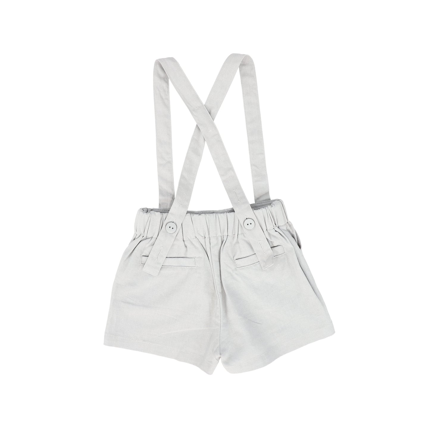 BAMBOO LIGHT GREY SUSPENDER SHORTS