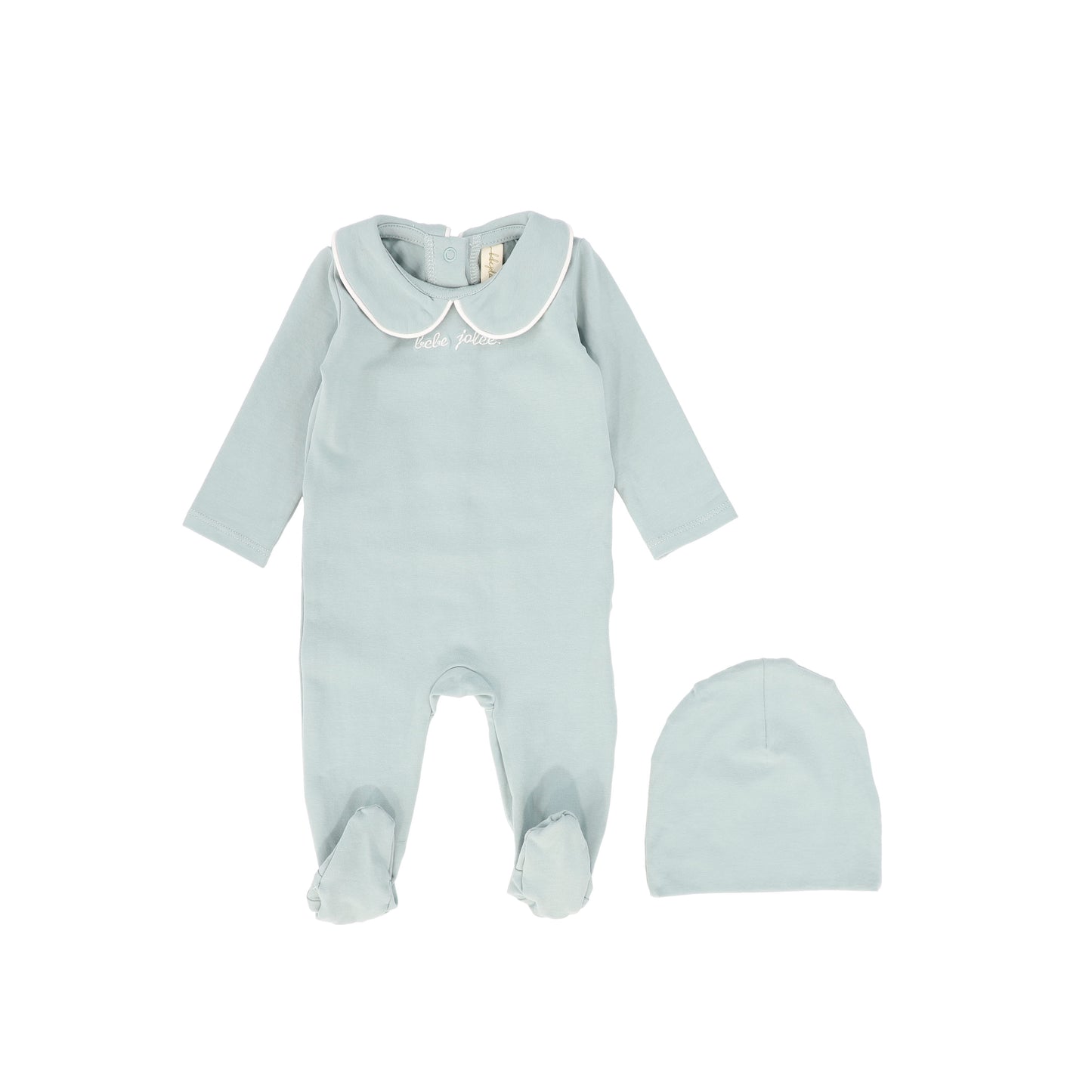 Bebe Jolee Sage Worded Footie With Beanie