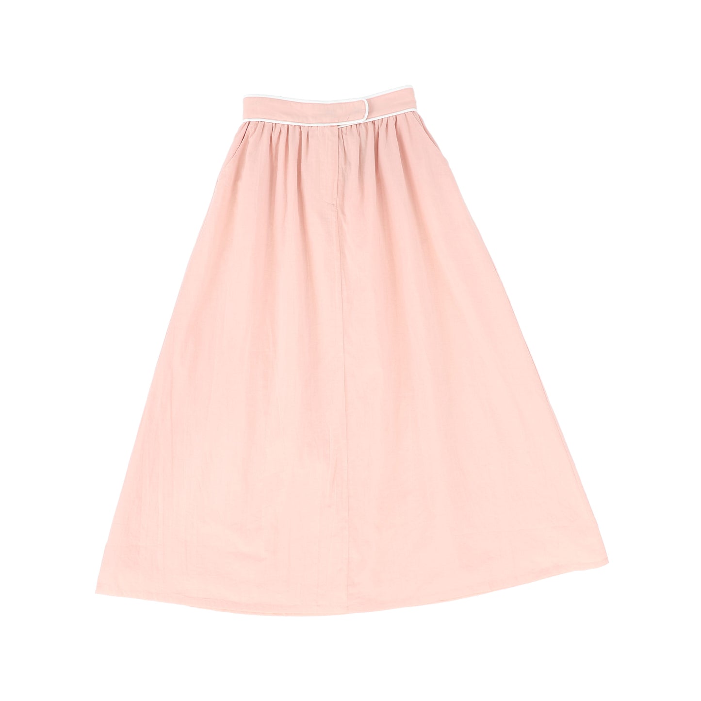 BAMBOO PINK PIPED A-LINE SKIRT