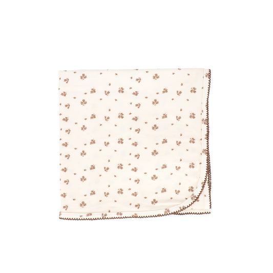 Bebe Jolee Beige Large Leaf Printed Blanket [FINAL SALE]