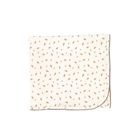 Bebe Jolee Beige Small Leaf Print Blanket