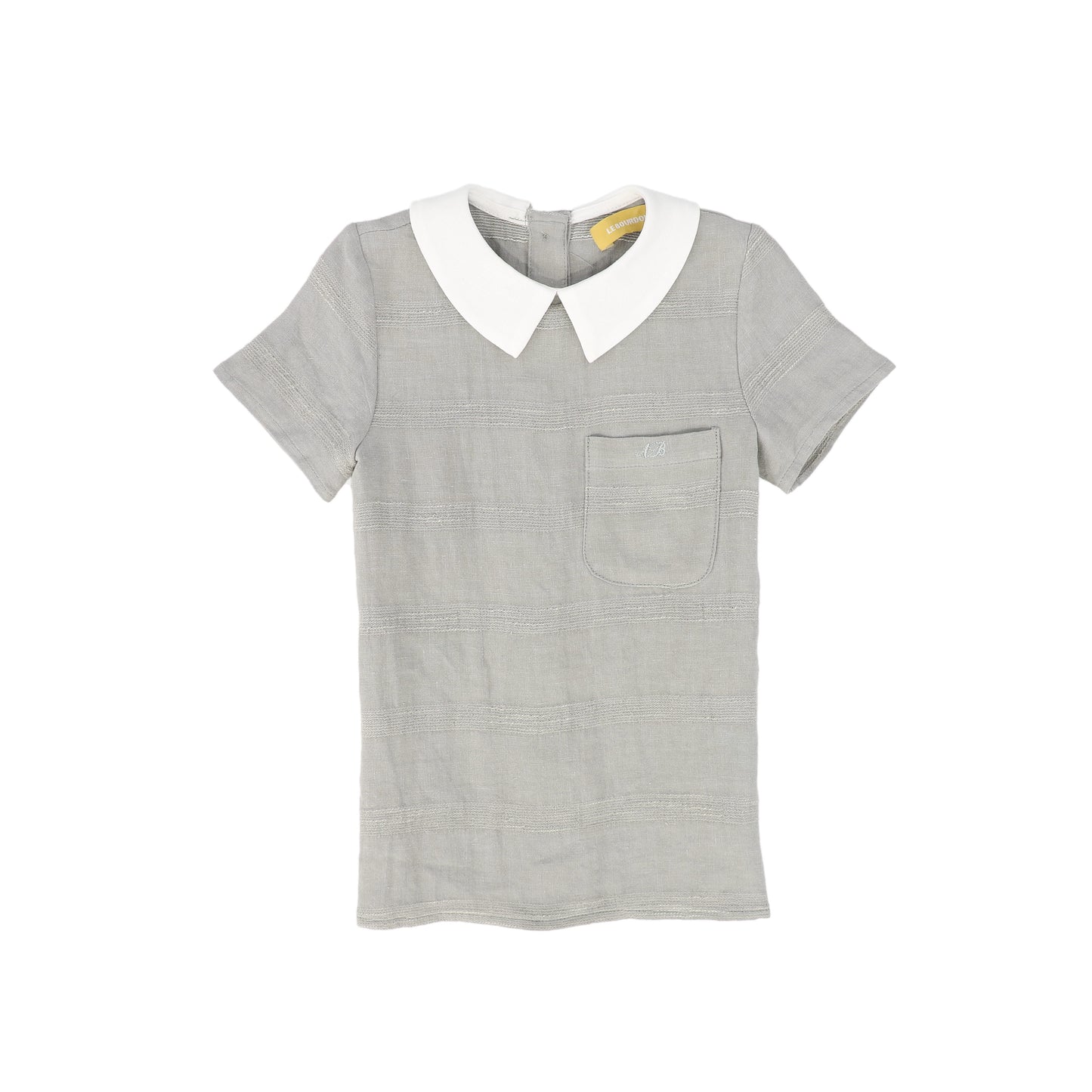 LE BOURDON SAGE GREEN TEXTURED COLLAR SHIRT