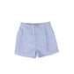LE BOURDON BLUE TEXTURED LINEN SHORTS