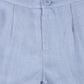 LE BOURDON BLUE TEXTURED LINEN SHORTS