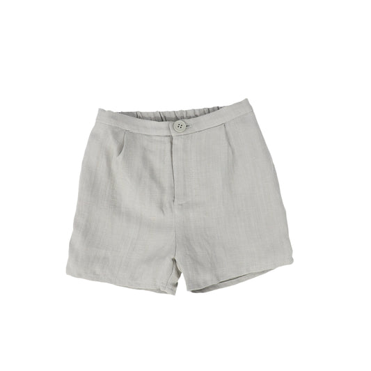 LE BOURDON SAGE GREEN TEXTURED SHORTS