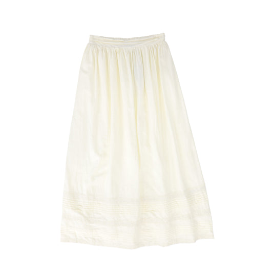 BACE COLLECTION IVORY LACE RIBBON TRIM SKIRT