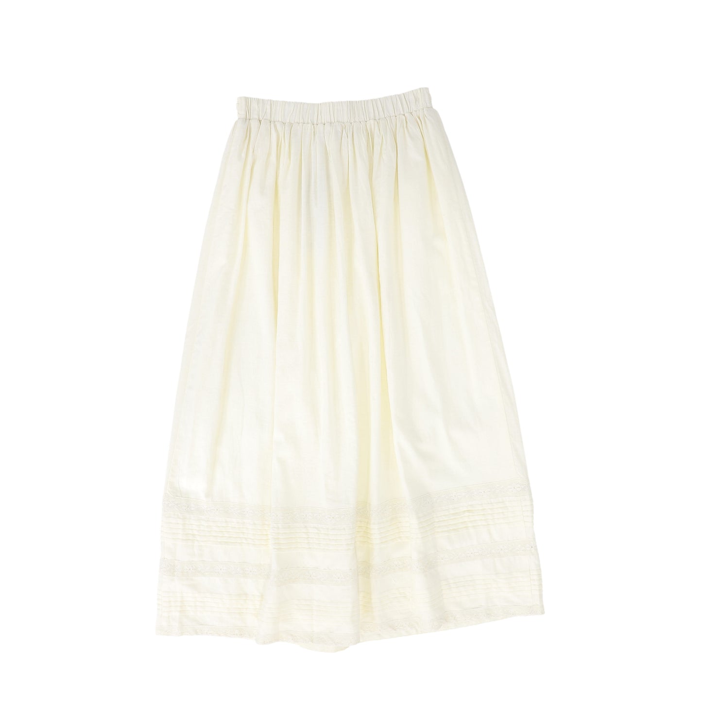 BACE COLLECTION IVORY LACE RIBBON TRIM SKIRT