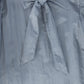 FRANCESCA GUILIANO DUSTY BLUE TAFFETA PUFF SLEEVE BLOUSE
