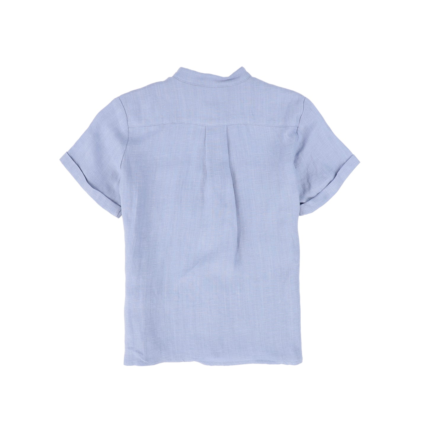 LE BOURDON BLUE LINEN POCKET SHIRT