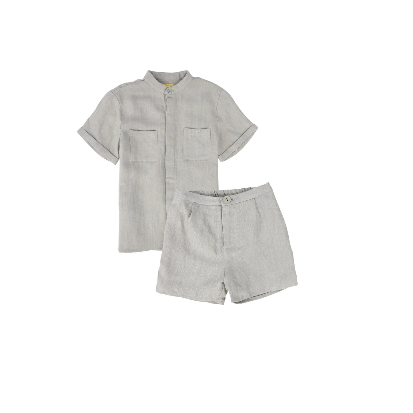 LE BOURDON SAGE GREEN POCKET SHIRT SET