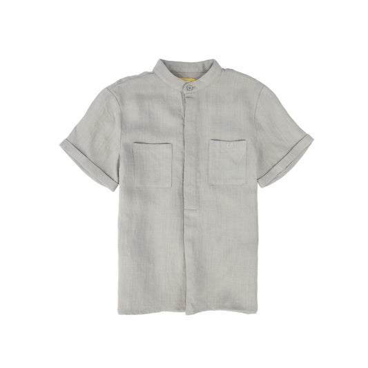 LE BOURDON SAGE GREEN POCKET SHIRT