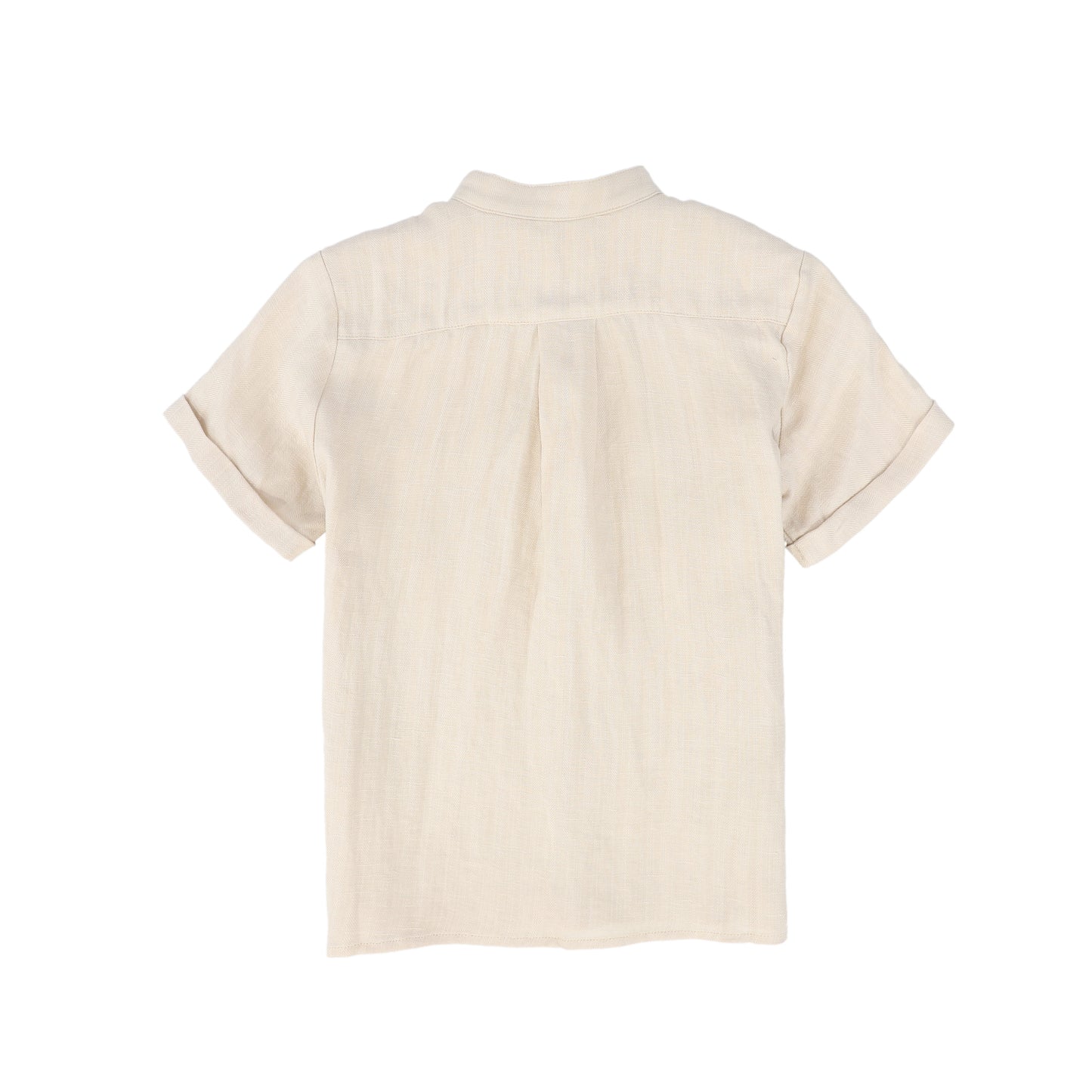 LE BOURDON TAN LINEN POCKET SHIRT