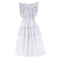 VALENTINA LIGHT BLUE RUFFLE TRIM DRESS [FINAL SALE]