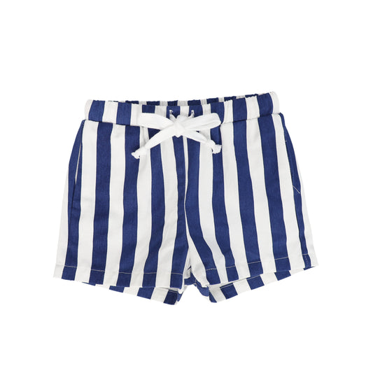 PHIL AND PHOEBE BLUE DENIM STRIPE SHORTS